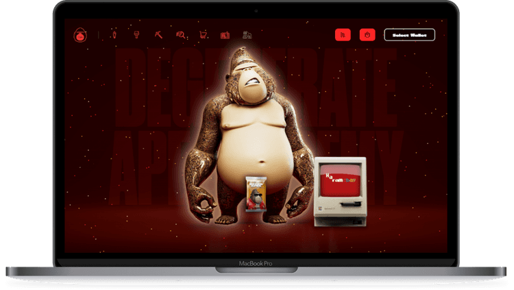 Degen Ape Academy NFT collection on Solana: unique digital ape assets with rare attributes, developed by SFXDX